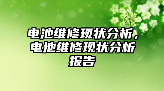 電池維修現(xiàn)狀分析，電池維修現(xiàn)狀分析報(bào)告