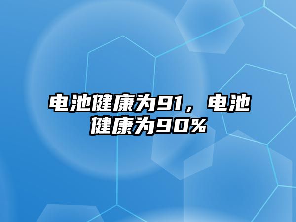 電池健康為91，電池健康為90%