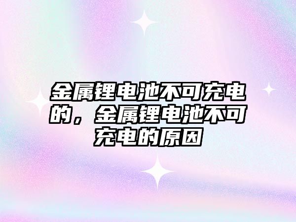 金屬鋰電池不可充電的，金屬鋰電池不可充電的原因