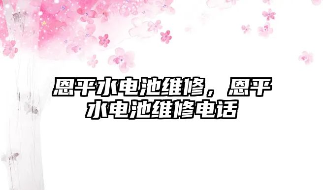 恩平水電池維修，恩平水電池維修電話