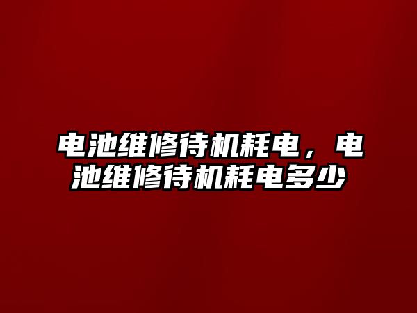 電池維修待機耗電，電池維修待機耗電多少