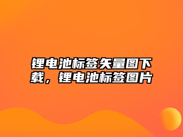 鋰電池標簽矢量圖下載，鋰電池標簽圖片