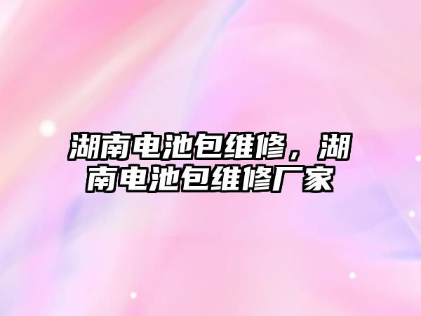 湖南電池包維修，湖南電池包維修廠家