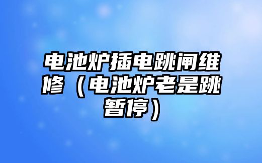 電池爐插電跳閘維修（電池爐老是跳暫停）