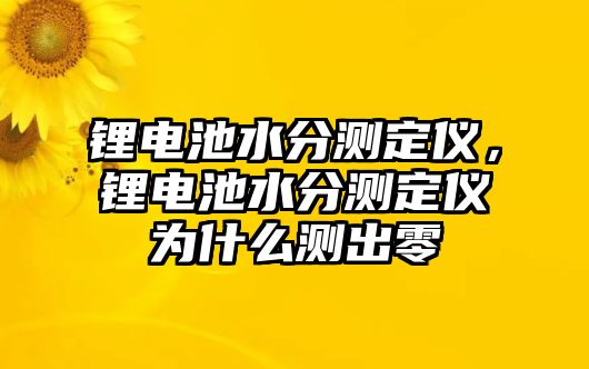 鋰電池水分測定儀，鋰電池水分測定儀為什么測出零