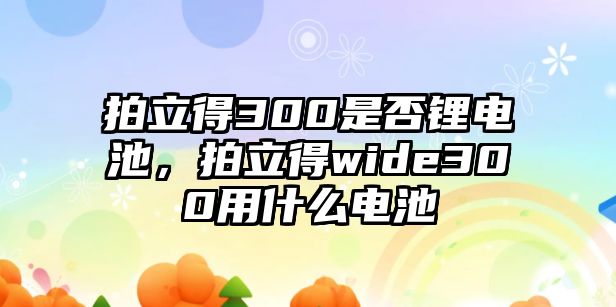 拍立得300是否鋰電池，拍立得wide300用什么電池