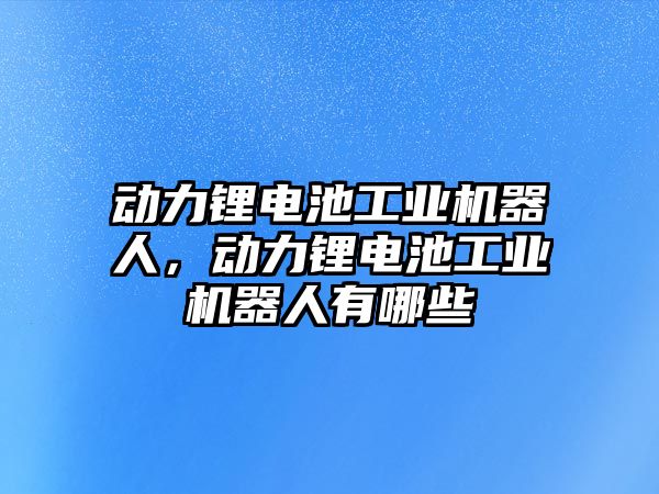 動力鋰電池工業機器人，動力鋰電池工業機器人有哪些