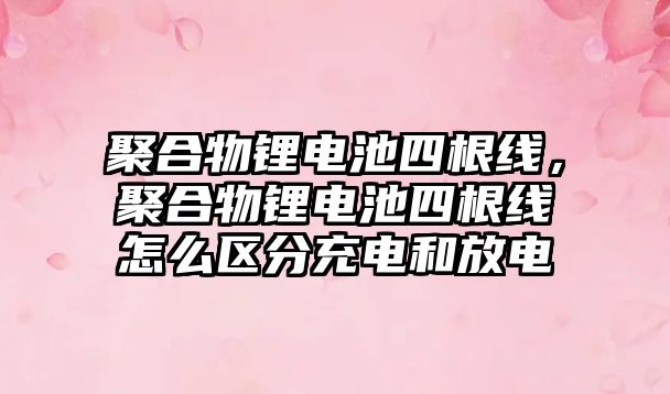 聚合物鋰電池四根線，聚合物鋰電池四根線怎么區分充電和放電