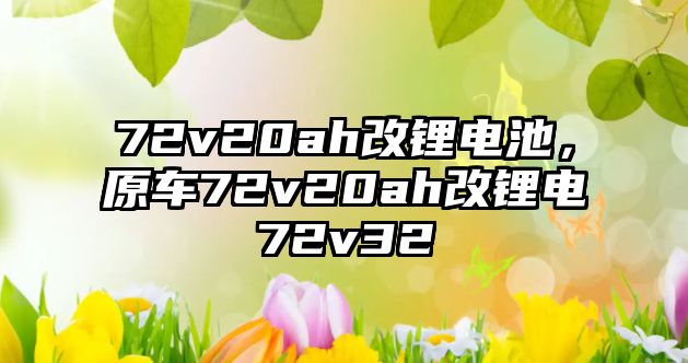 72v20ah改鋰電池，原車72v20ah改鋰電72v32