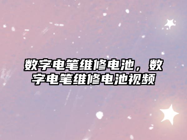 數字電筆維修電池，數字電筆維修電池視頻