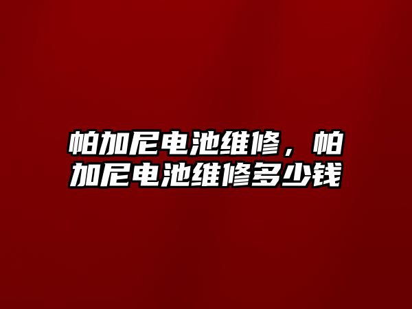 帕加尼電池維修，帕加尼電池維修多少錢