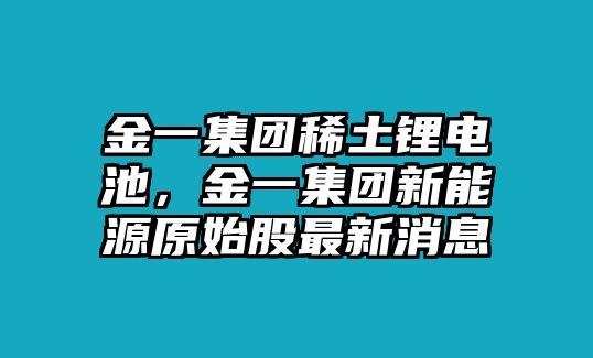 金一集團稀土鋰電池，金一集團新能源原始股最新消息