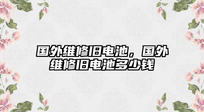 國外維修舊電池，國外維修舊電池多少錢