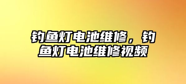 釣魚燈電池維修，釣魚燈電池維修視頻