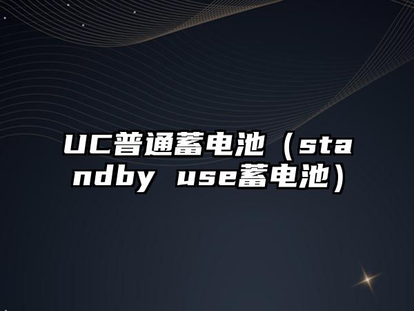 UC普通蓄電池（standby use蓄電池）