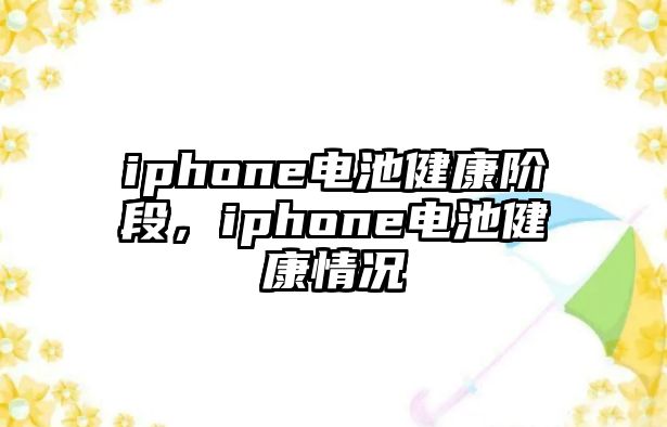 iphone電池健康階段，iphone電池健康情況