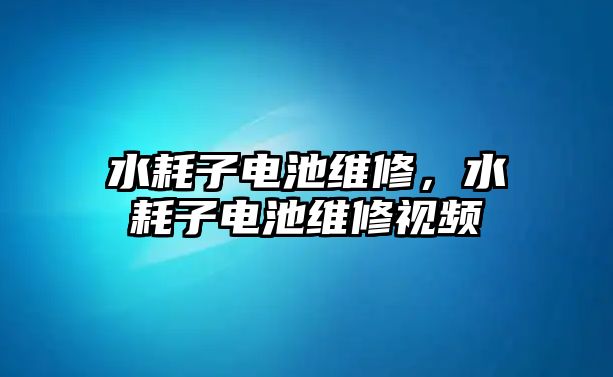 水耗子電池維修，水耗子電池維修視頻