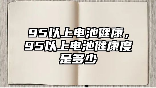 95以上電池健康，95以上電池健康度是多少