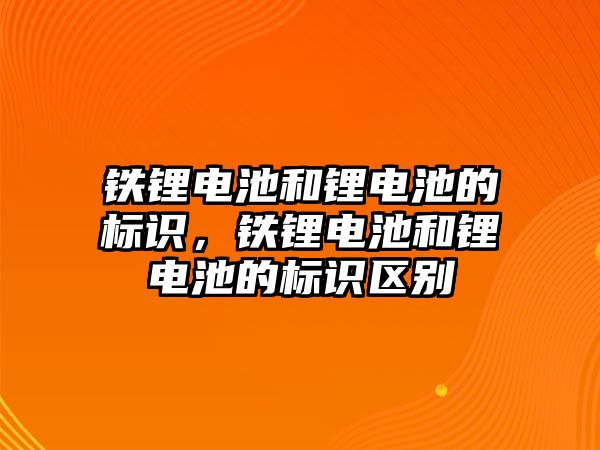 鐵鋰電池和鋰電池的標識，鐵鋰電池和鋰電池的標識區別