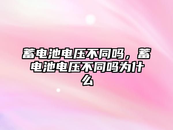 蓄電池電壓不同嗎，蓄電池電壓不同嗎為什么