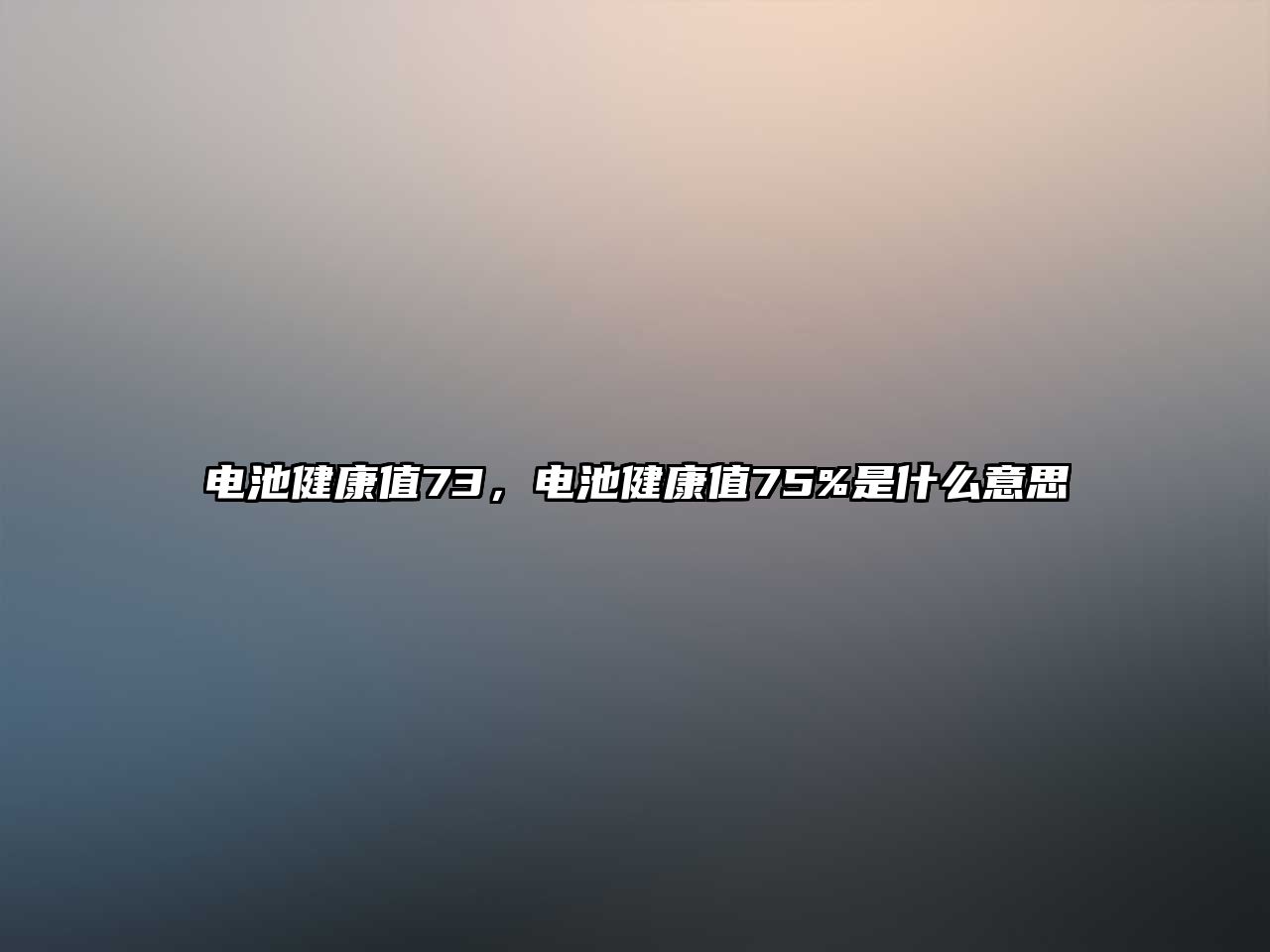 電池健康值73，電池健康值75%是什么意思