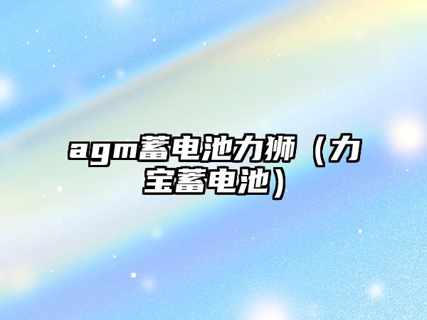 agm蓄電池力獅（力寶蓄電池）