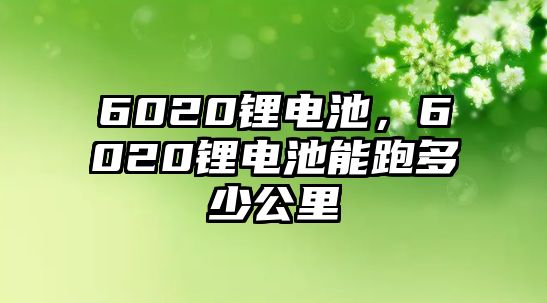 6020鋰電池，6020鋰電池能跑多少公里