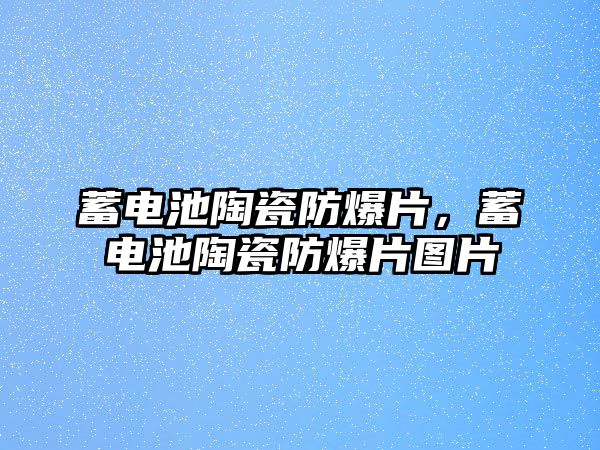 蓄電池陶瓷防爆片，蓄電池陶瓷防爆片圖片