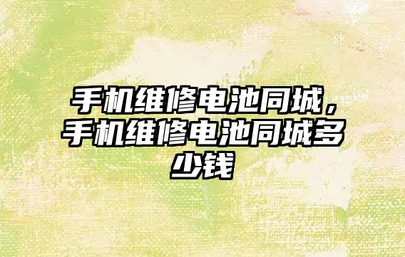 手機維修電池同城，手機維修電池同城多少錢