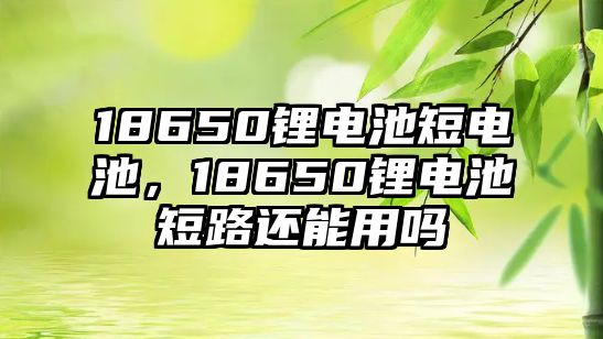 18650鋰電池短電池，18650鋰電池短路還能用嗎