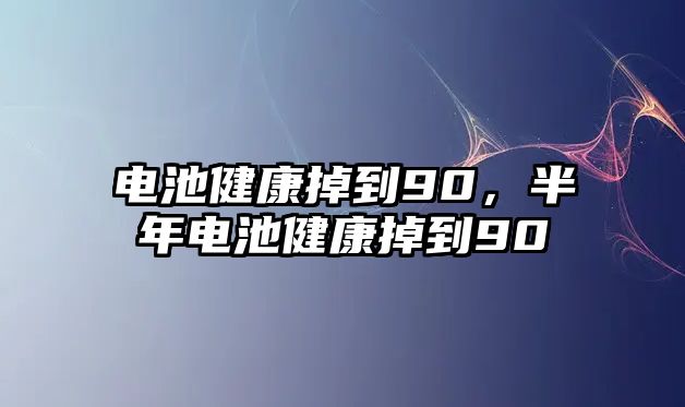 電池健康掉到90，半年電池健康掉到90