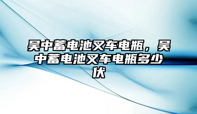 吳中蓄電池叉車電瓶，吳中蓄電池叉車電瓶多少伏