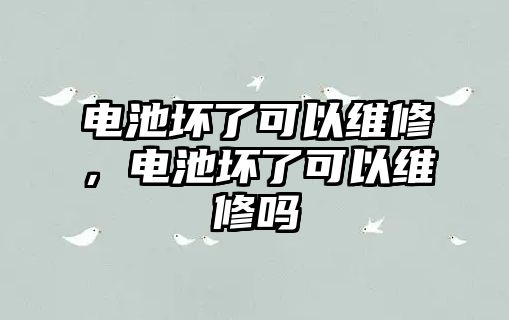 電池壞了可以維修，電池壞了可以維修嗎